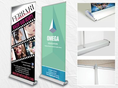 Silver Aluminium PVC Roll Up Standee, For Promotional